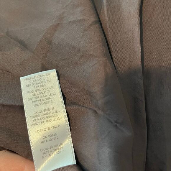 Amur Brown Floral Lorraine Off The One Shoulder Silk Midi Dress Women's Size 6 - Picture 8 of 8